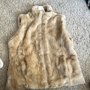 Cold water creek faux fur vest